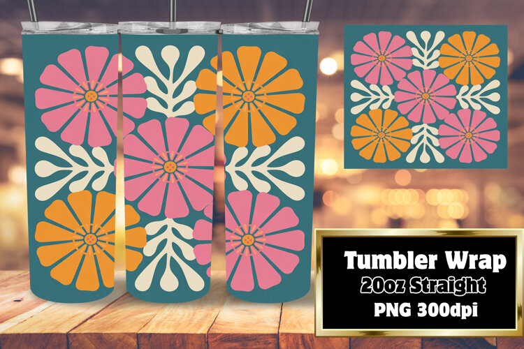 Unique 20oz Design for Sublimation , Flowers example image 1