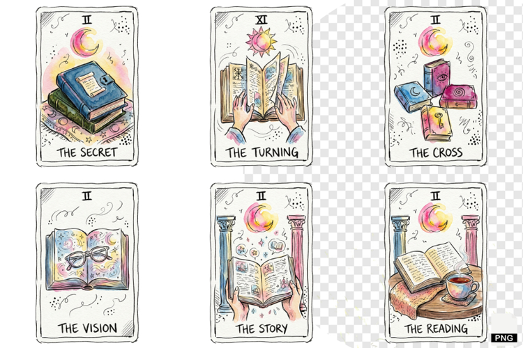 Reading Tarot Cards PNG