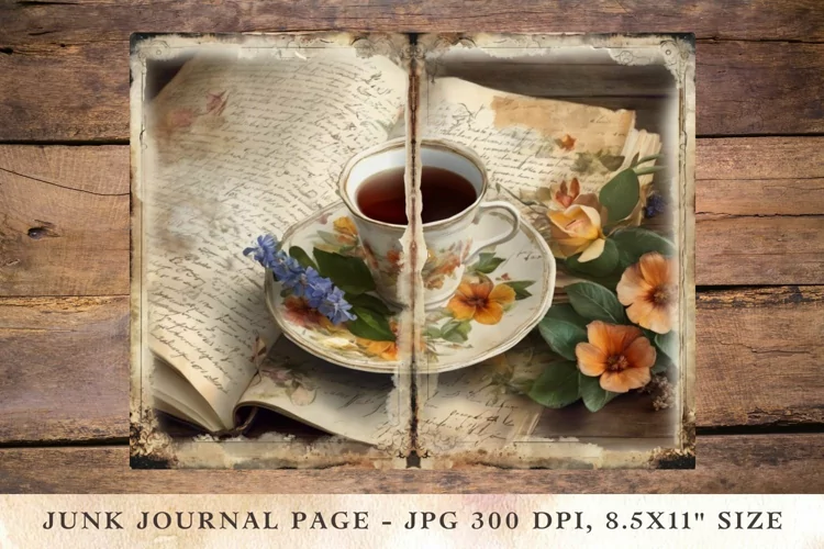 Printable Junk Journal Pages tea 5