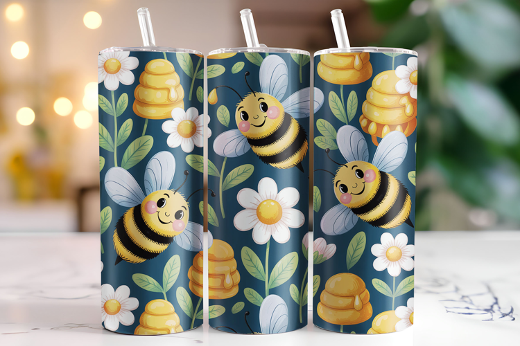 Honeybees Tumbler Wrap | Sublimation | Tumblers