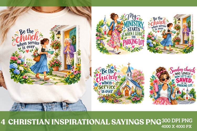 4 Christian T Shirt Quotes PNG example image 1