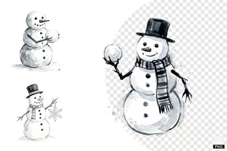 Snowman Party Clipart