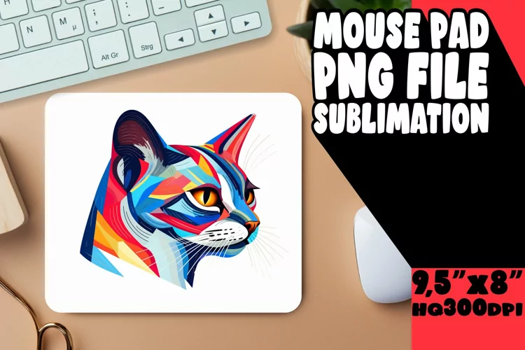 Adorable Cat Humor Mouse Pad Design