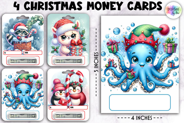 Christmas Money Cards, Printable Gift Card Holders
