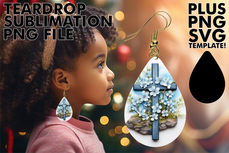 Sacred Bloom Watercolor Earrings Sublimation