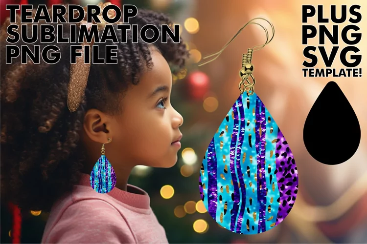 Leopard Print Elegance: Sparkling Teardrop Charm