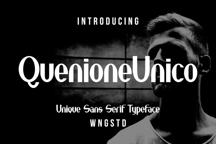 Quenione Unico - Unique sans serif example image 1