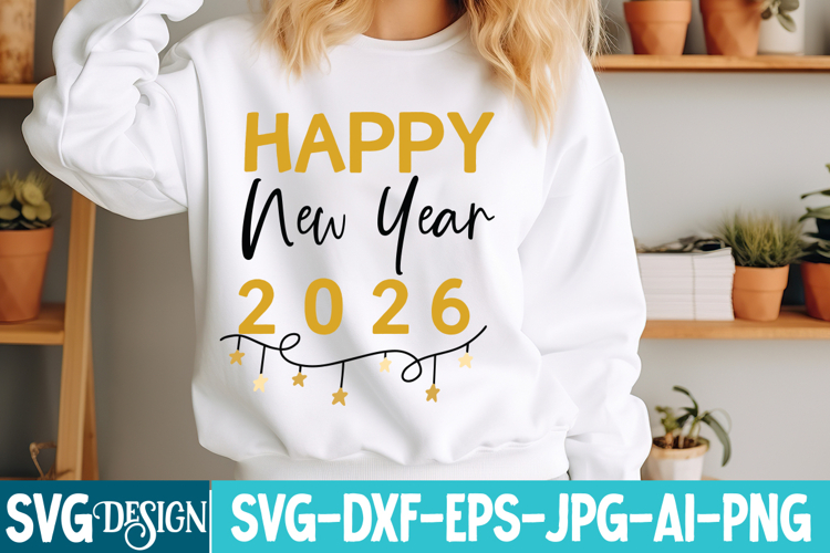 Happy New Year 2026 SVG Design,New Year 2026 Svg Design