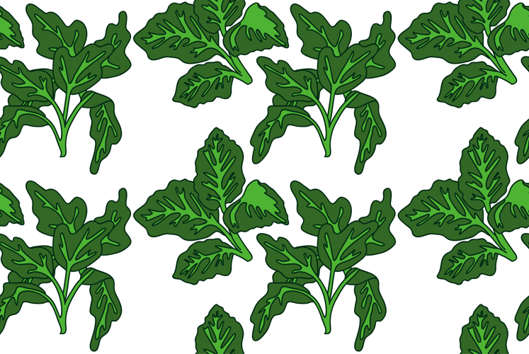 Botanical abstract seamless pattern with tropical leaves bg