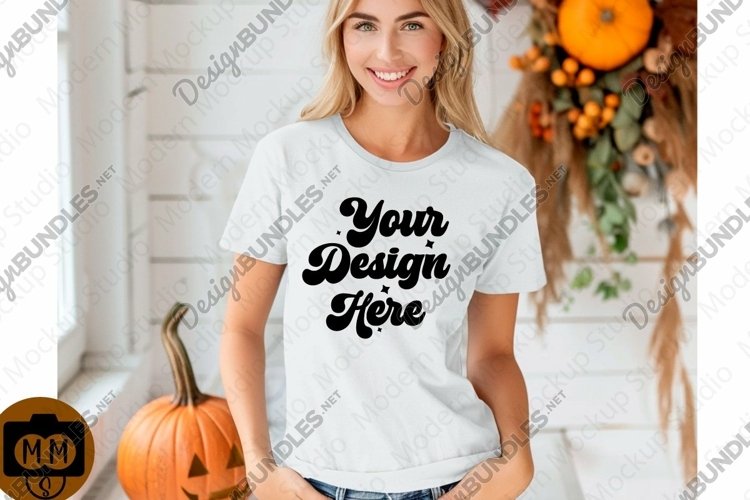 White Tshirt Mockup Image 21