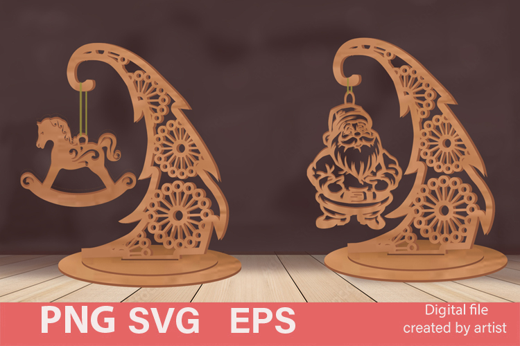 Christmas decor, SVG Christmas trees, multi-layer cutting,