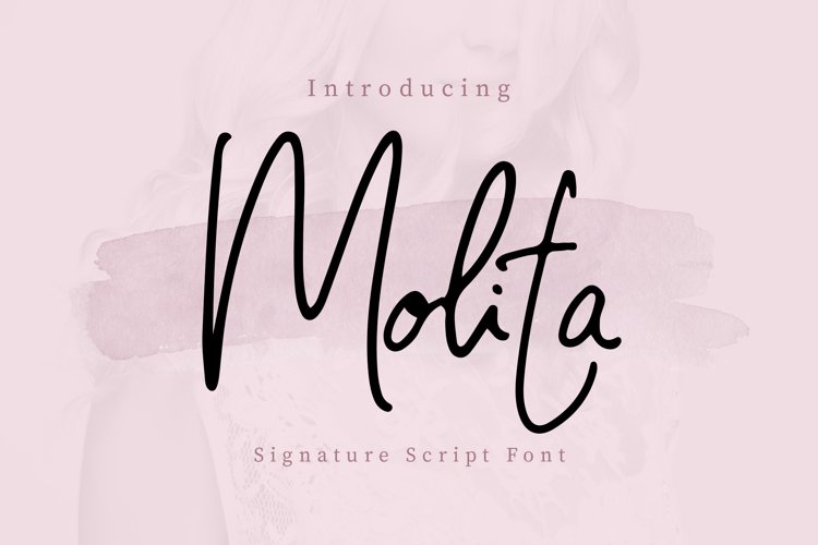 Molita Signature Script Font example image 1