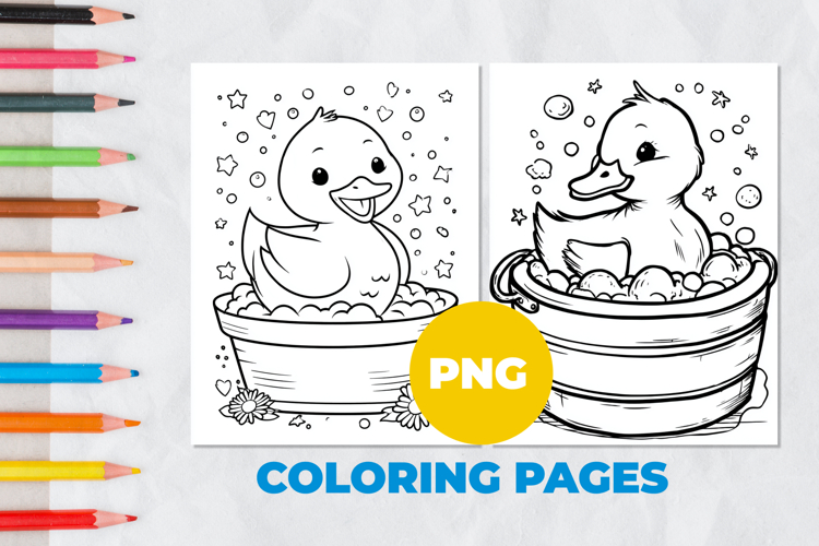 Clean duckling Coloring Page | Coloring book