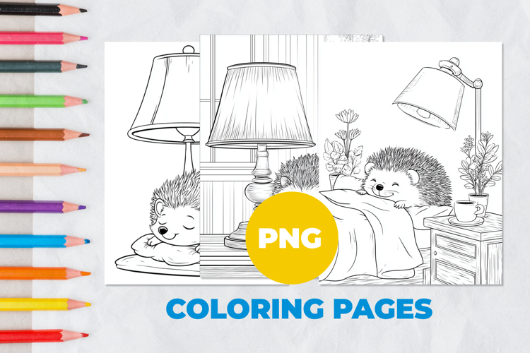 Sleeping hedgehog Coloring Pages | Coloring book