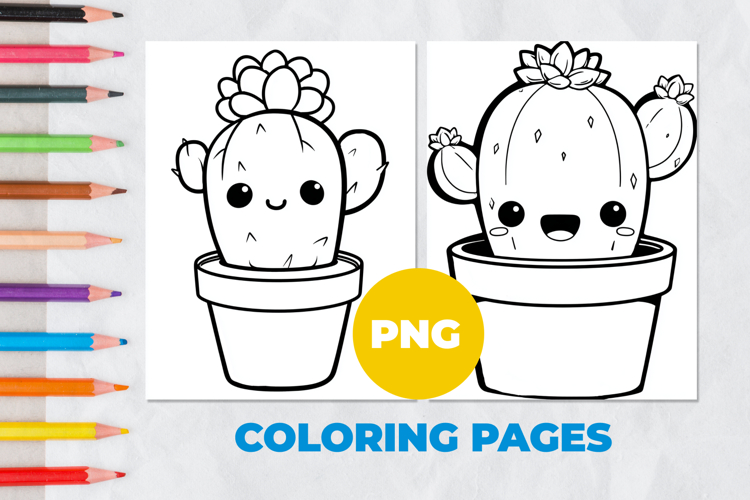 Cactus Coloring Page | Coloring book