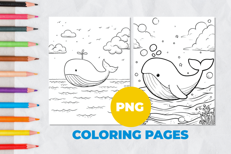 A whale in the sea Coloring Page | Coloring book