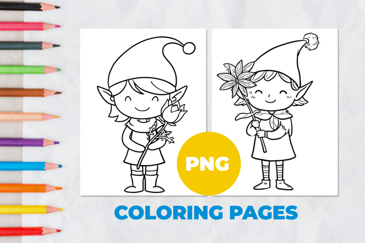 Fairytale Elf Coloring Pages | Coloring book