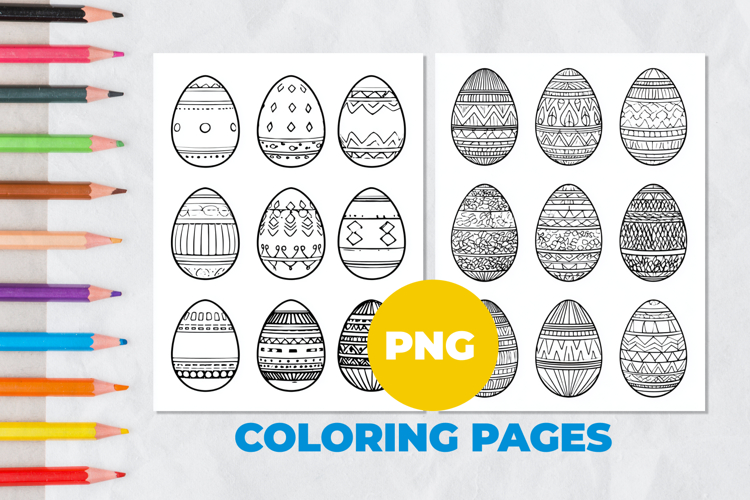 Easter eggs Coloring Page | Coloring book