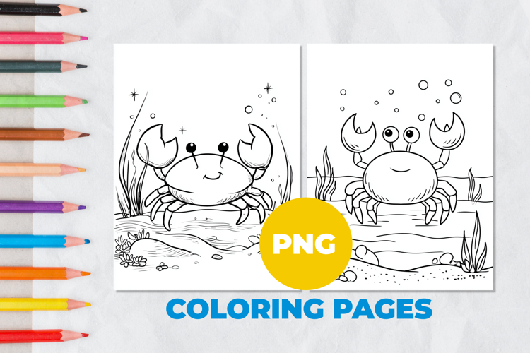 Crab in the sea Coloring Page | Coloring book