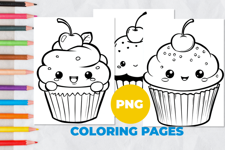 Cupcake cake Coloring Pages | Coloring book
