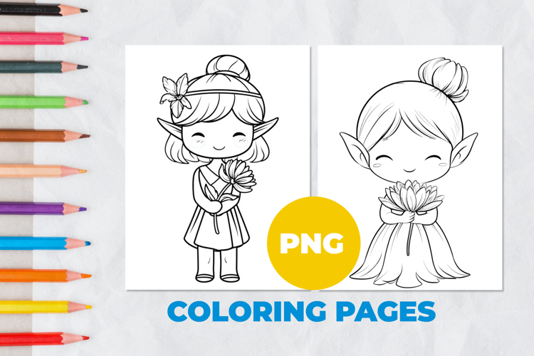 Fairytale Elf Coloring Pages | Coloring book