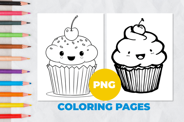 Cupcake cake Coloring Pages | Coloring book
