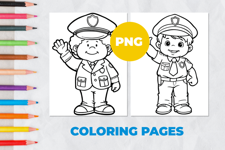 Profession Police officer Coloring Pages | Coloring book