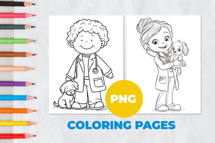 Profession vet Coloring Pages | Coloring book