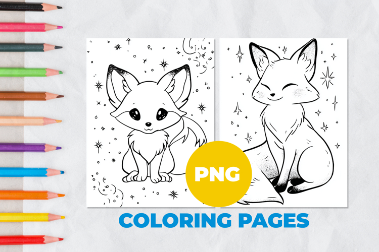 Magical pet fox Coloring Pages | Coloring boo