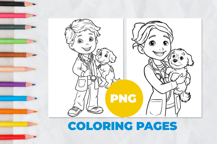 Profession vet officer Coloring Pages | Coloring book