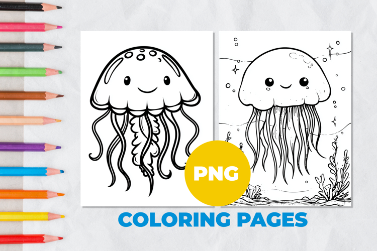 Jellyfish Coloring Page | Coloring book