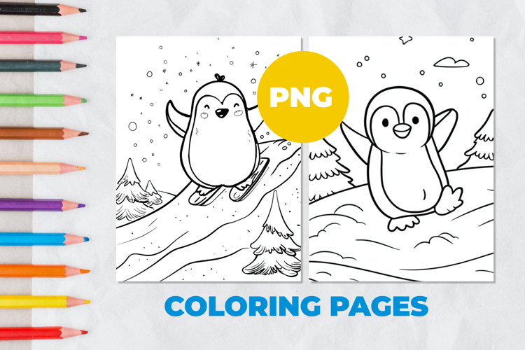 Penguin in the Arctic Coloring Pages | Coloring book