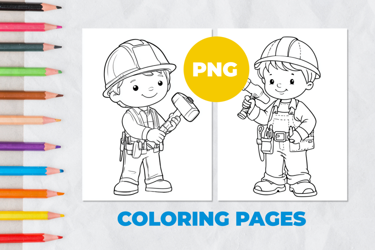 Profession Builder Coloring Pages | Coloring book