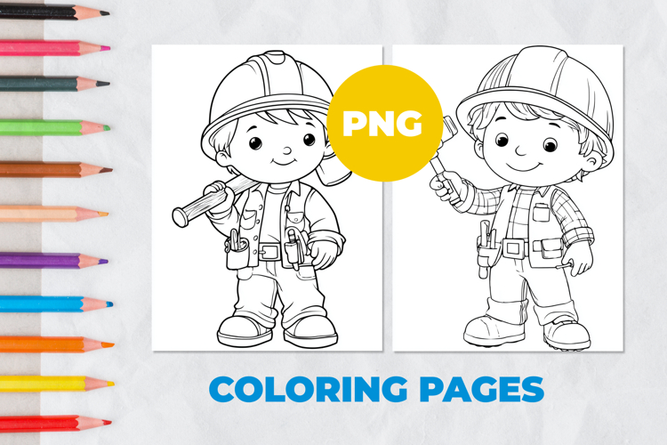 Profession Builder Coloring Pages | Coloring book