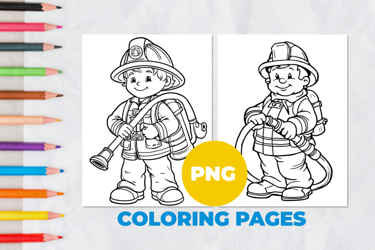 Profession Firefighter Coloring Pages | Coloring book