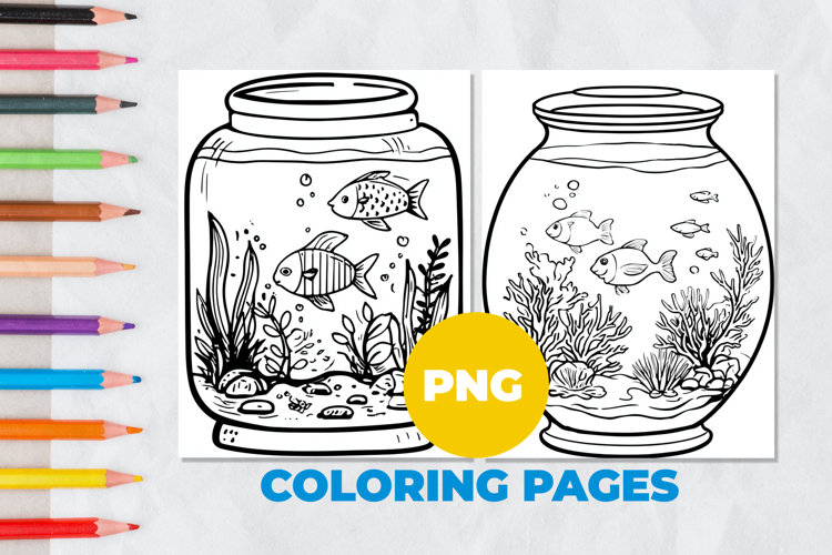 Aquarium Coloring Page | Coloring book