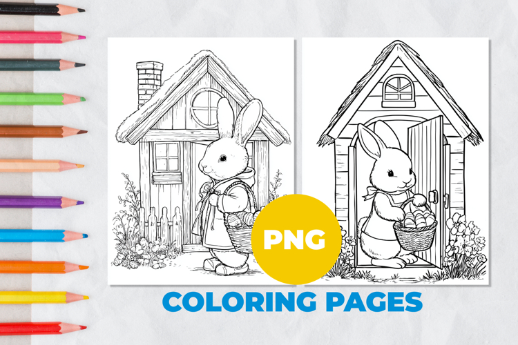 Hare in the house Coloring Page | Coloring book