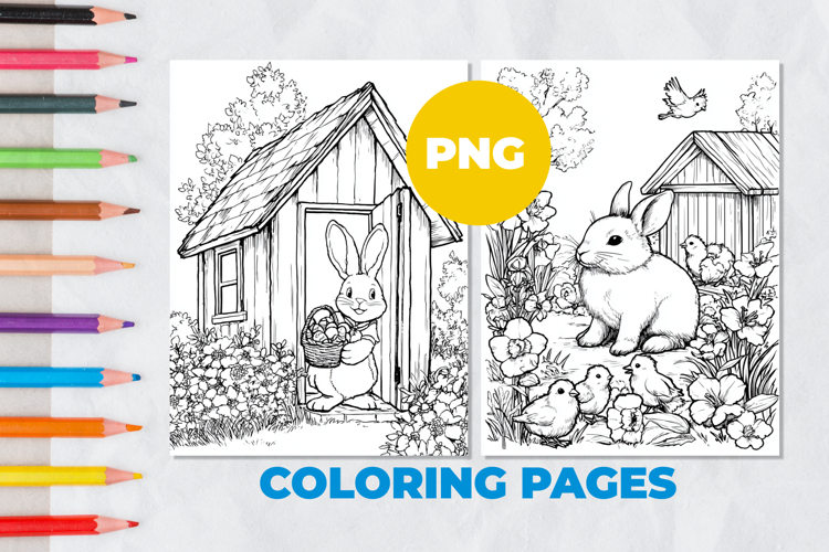Hare in the house Coloring Page | Coloring book