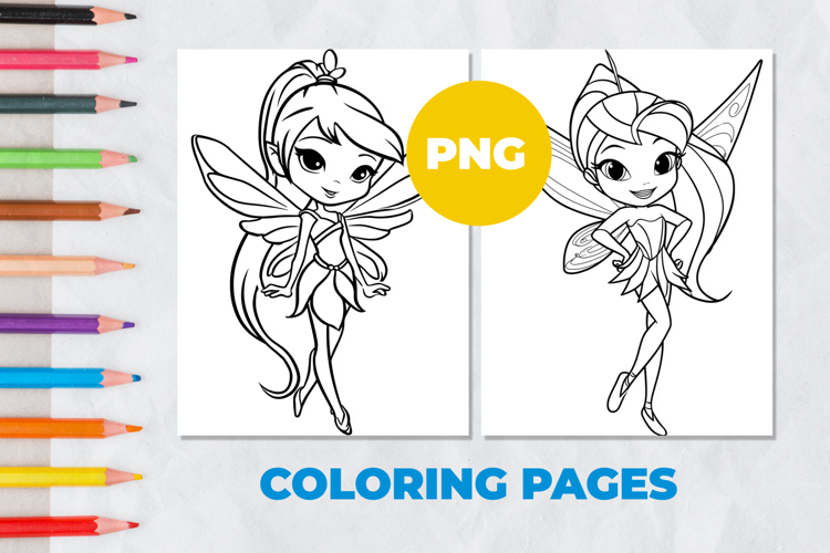 Sweet fairy Coloring Page | Coloring book