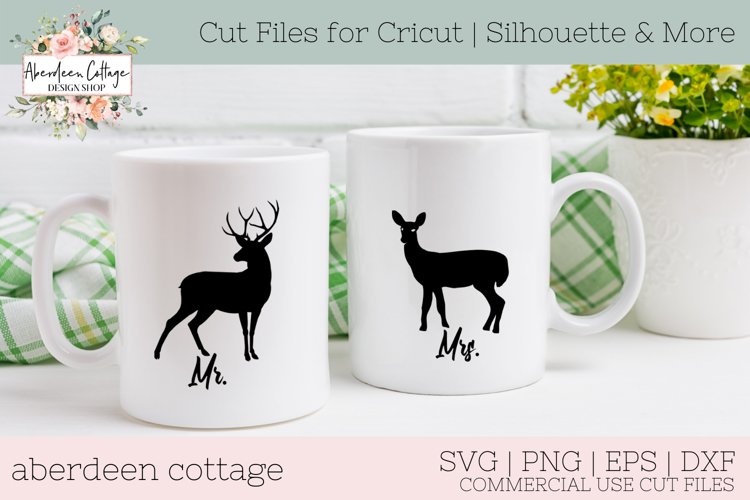 Deer Hunter's Mr. & Mrs. SVG - Hunting Coffee Mug Design example image 1