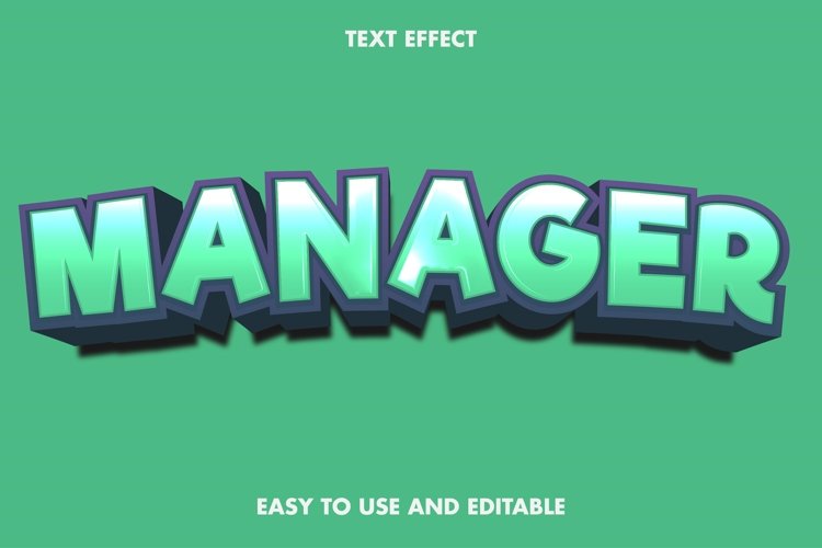 Manager text effect. editable and easy to use. example image 1