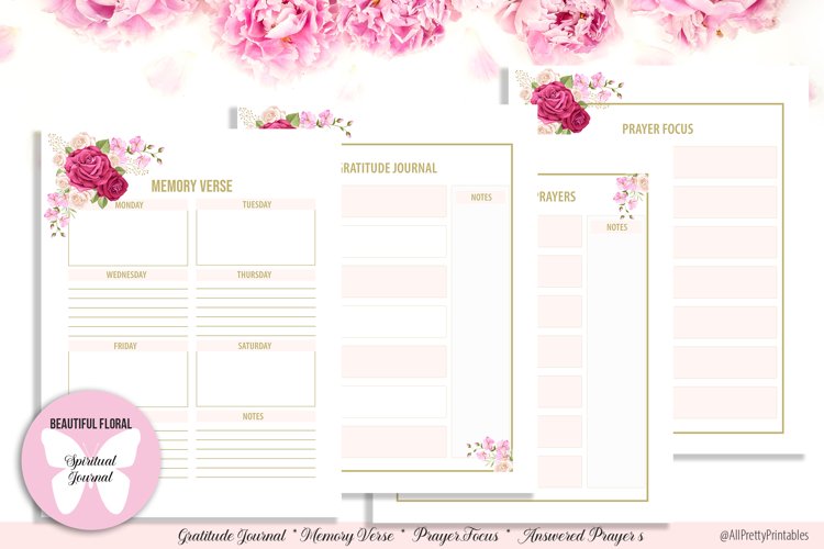 Beautiful Floral Digital Spiritual Journal example image 1