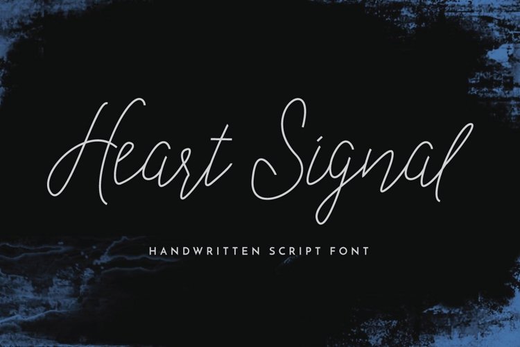 Web Font Heart Signal Typeface example image 1