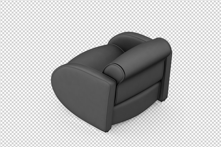 Isometric Arm Chair 3D isolated render example image 1