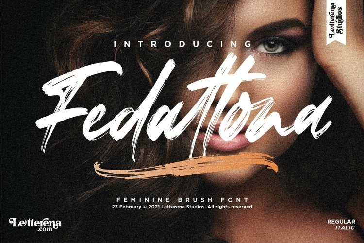 Fedattona - Feminine Brush Font example image 1
