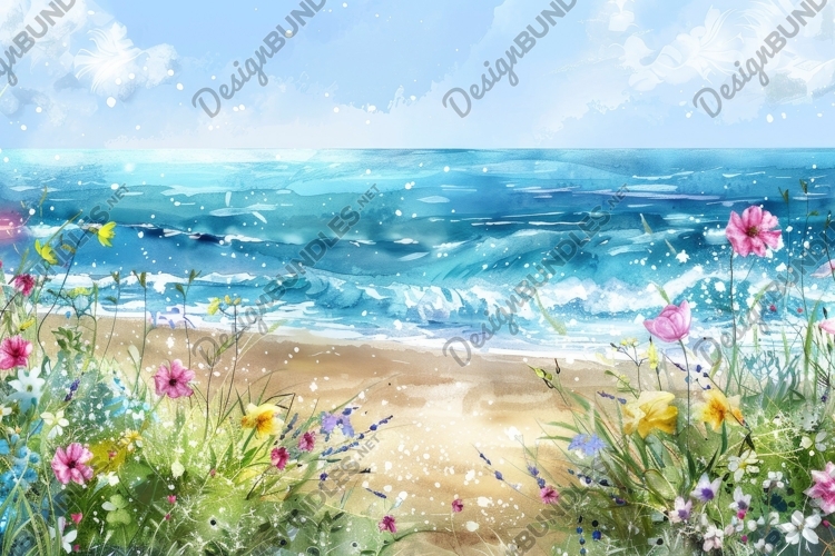 Beach Scene Clipart Image 23