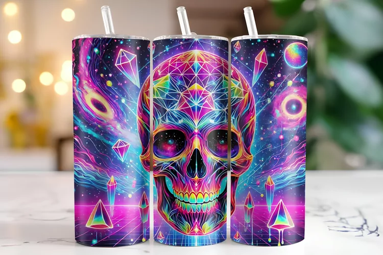 Skull Tumbler Wrap | Sublimation