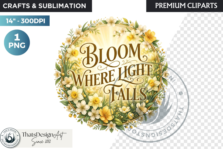 Bloom & Bright Spring Quotes for Sublimation and POD
