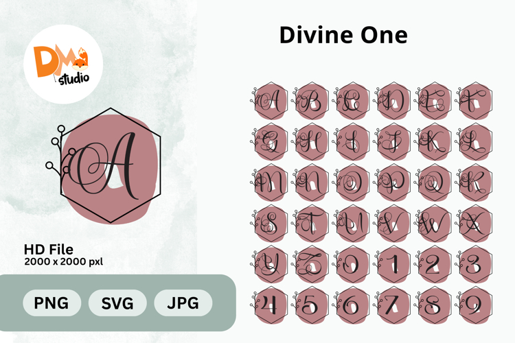 Divine One Monogram example image 1
