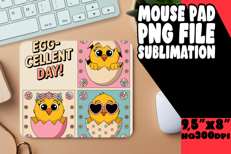 Blissful Mouse Pad Sublimation Ideas, Cute Easter
